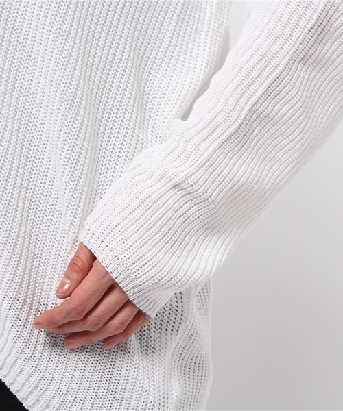 titivate（ティティベイト）の「Vﾈｯｸﾗｲﾄﾆｯﾄﾌﾟﾙｵｰﾊﾞｰ（ニット/セーター・レディース・ネイビー/ホワイト/アイボリー/杢グレー・FREE）」の8枚目の写真