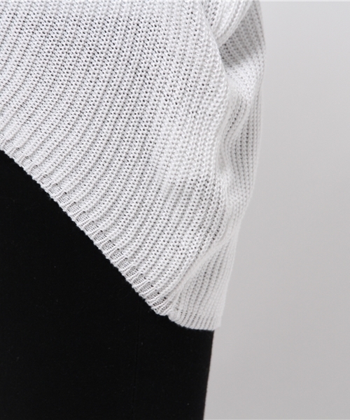 titivate（ティティベイト）の「Vﾈｯｸﾗｲﾄﾆｯﾄﾌﾟﾙｵｰﾊﾞｰ（ニット/セーター・レディース・ネイビー/ホワイト/アイボリー/杢グレー・FREE）」の9枚目の写真