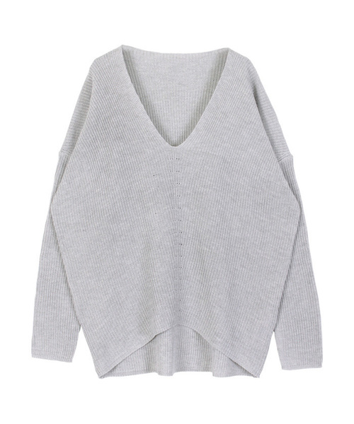 titivate（ティティベイト）の「Vﾈｯｸﾗｲﾄﾆｯﾄﾌﾟﾙｵｰﾊﾞｰ（ニット/セーター・レディース・ネイビー/ホワイト/アイボリー/杢グレー・FREE）」の11枚目の写真