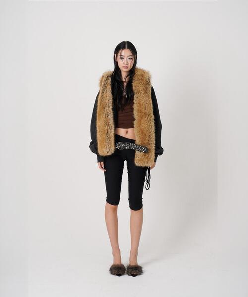 ROYAL FLASH（ロイヤルフラッシュ）の「MITSUKI/ミツキ/FAUX MUFFLER HOODIE（パーカー・レディース・ブラック/グレー・F）」の10枚目の写真