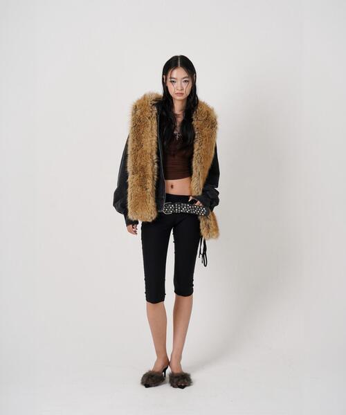 ROYAL FLASH（ロイヤルフラッシュ）の「MITSUKI/ミツキ/FAUX MUFFLER HOODIE（パーカー・レディース・ブラック/グレー・F）」の13枚目の写真