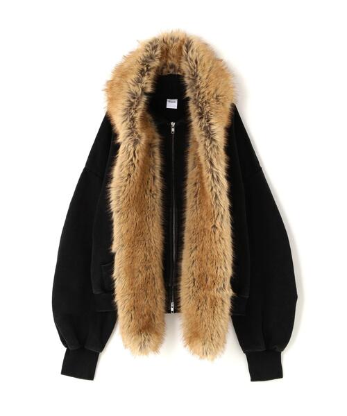 ROYAL FLASH（ロイヤルフラッシュ）の「MITSUKI/ミツキ/FAUX MUFFLER HOODIE（パーカー・レディース・ブラック/グレー・F）」の15枚目の写真