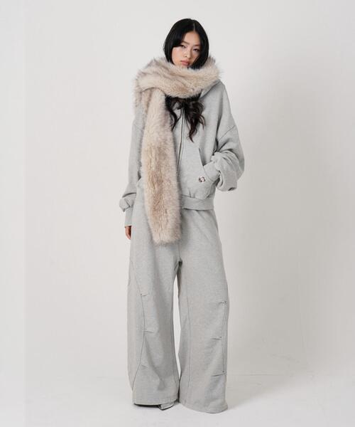 ROYAL FLASH（ロイヤルフラッシュ）の「MITSUKI/ミツキ/FAUX MUFFLER HOODIE（パーカー・レディース・ブラック/グレー・F）」の19枚目の写真