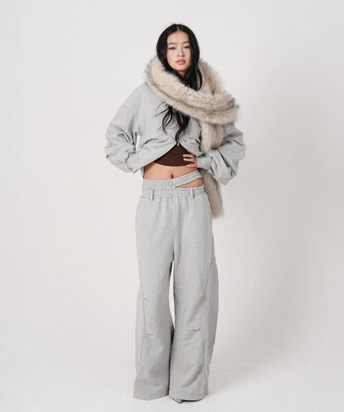 ROYAL FLASH（ロイヤルフラッシュ）の「MITSUKI/ミツキ/FAUX MUFFLER HOODIE（パーカー・レディース・ブラック/グレー・F）」の22枚目の写真