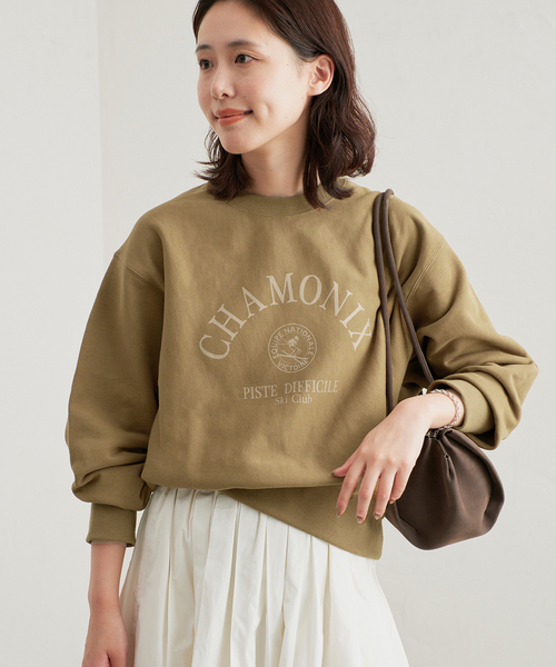 SLOBE IENA(スローブイエナ)の「CHAMONIX Clubスウェット(スウェット・レディース・スカイブルー/チャコールグレー/カーキ・FREE)」の2枚目の写真