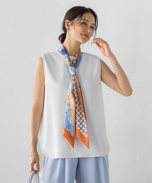 LAUTREAMONT(ロートレアモン)の「【WEB限定】季節をつなぐレイヤードタンク(Tシャツ/カットソー・レディース・ホワイト/ブラック・9号)」の6枚目の写真