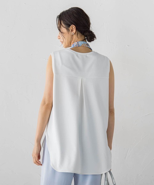 LAUTREAMONT(ロートレアモン)の「【WEB限定】季節をつなぐレイヤードタンク(Tシャツ/カットソー・レディース・ホワイト/ブラック・9号)」の8枚目の写真