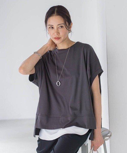 LAUTREAMONT(ロートレアモン)の「【WEB限定】季節をつなぐレイヤードタンク(Tシャツ/カットソー・レディース・ホワイト/ブラック・9号)」の20枚目の写真