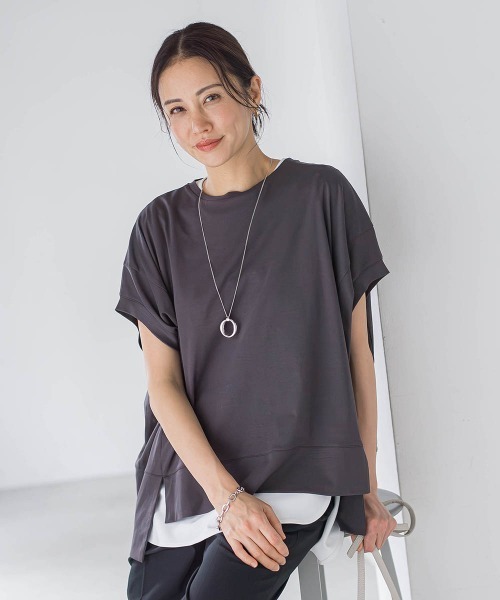 LAUTREAMONT(ロートレアモン)の「【WEB限定】季節をつなぐレイヤードタンク(Tシャツ/カットソー・レディース・ホワイト/ブラック・9号)」の18枚目の写真
