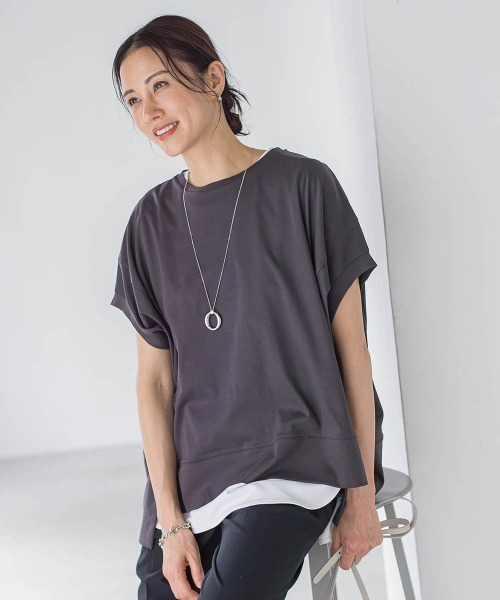 LAUTREAMONT(ロートレアモン)の「【WEB限定】季節をつなぐレイヤードタンク(Tシャツ/カットソー・レディース・ホワイト/ブラック・9号)」の19枚目の写真