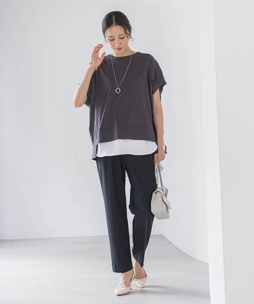 LAUTREAMONT(ロートレアモン)の「【WEB限定】季節をつなぐレイヤードタンク(Tシャツ/カットソー・レディース・ホワイト/ブラック・9号)」の22枚目の写真