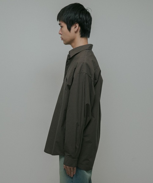 URBAN RESEARCH DOORS(アーバンリサーチドアーズ)の「OG Cotton Poplin Plaid Shirts(シャツ/ブラウス・メンズ・ブラウン/グリーン・LARGE/MEDIUM)」の17枚目の写真