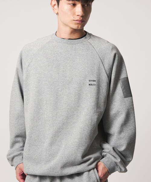 CITEN(シテン)の「<CITEN>フレンチミリタリーライトスウェットシャツ(スウェット・メンズ・ホワイト/グレー系/ブラック・M/L)」の4枚目の写真