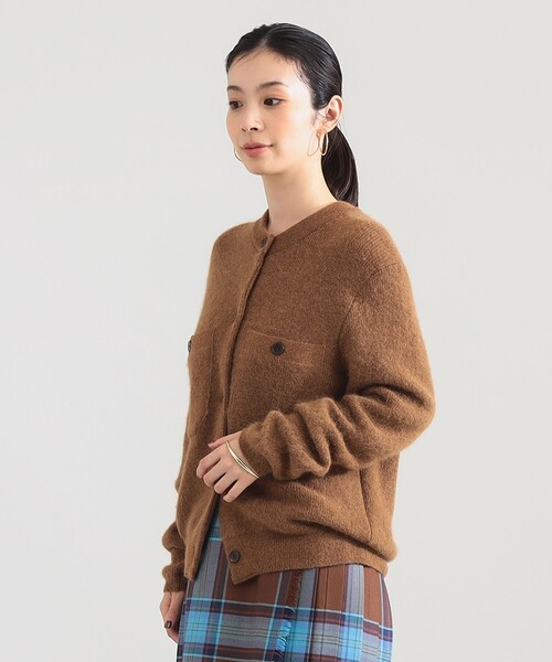 Demi-Luxe BEAMS(デミルクス ビームス)の「アルパカ シャギー カーディガン(ニット/セーター・レディース・ブラウン系その他3/ホワイト・ONE SIZE)」の7枚目の写真
