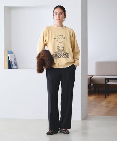 BEAUTY&YOUTH UNITED ARROWS（ビューティーアンドユースユナイテッドアローズ）の「【WEB限定 Wardrobe DAILY MINIMAL】ダブルクロス フレアパンツ ウォッシャブル（スラックス・レディース・ブラック/ネイビー・S/XS/L/M）」の15枚目の写真