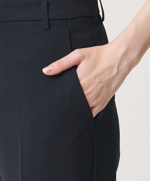 BEAUTY&YOUTH UNITED ARROWS（ビューティーアンドユースユナイテッドアローズ）の「【WEB限定 Wardrobe DAILY MINIMAL】ダブルクロス フレアパンツ ウォッシャブル（スラックス・レディース・ブラック/ネイビー・S/XS/L/M）」の5枚目の写真