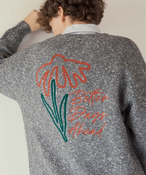 PBLIM(ページボーイリム)の「《UNISEX》フラワーシシュウカーディガン(カーディガン/ボレロ・レディース・グリーン/グレー・FREE)」の11枚目の写真