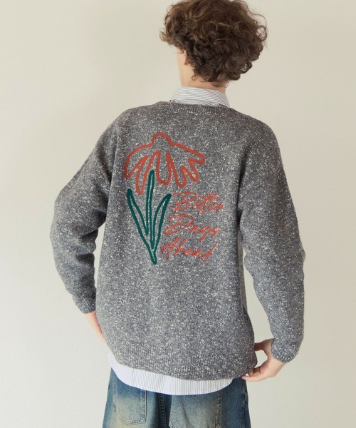 PBLIM(ページボーイリム)の「《UNISEX》フラワーシシュウカーディガン(カーディガン/ボレロ・レディース・グリーン/グレー・FREE)」の12枚目の写真