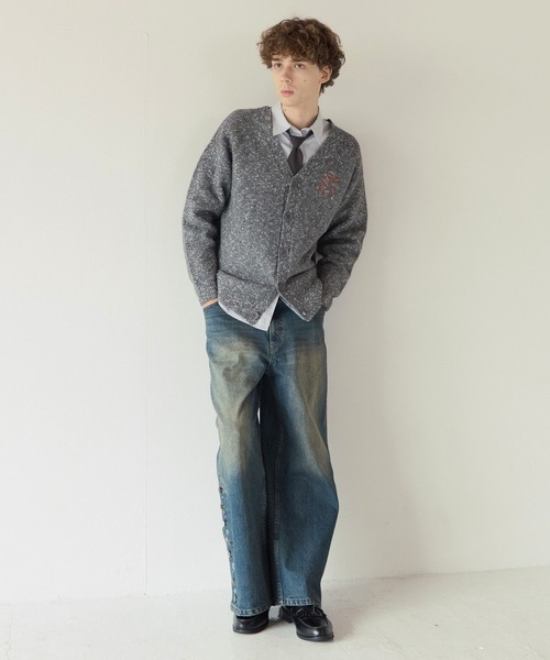 PBLIM(ページボーイリム)の「《UNISEX》フラワーシシュウカーディガン(カーディガン/ボレロ・レディース・グリーン/グレー・FREE)」の15枚目の写真