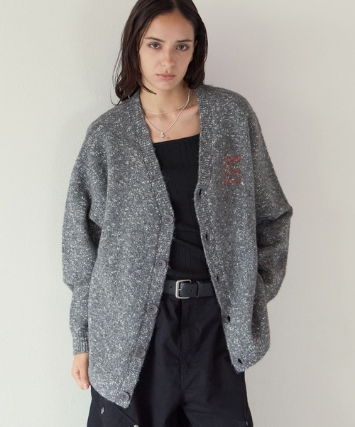 PBLIM(ページボーイリム)の「《UNISEX》フラワーシシュウカーディガン(カーディガン/ボレロ・レディース・グリーン/グレー・FREE)」の5枚目の写真