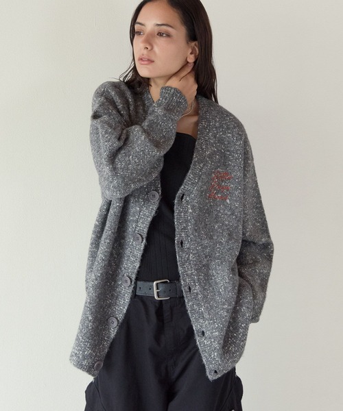 PBLIM(ページボーイリム)の「《UNISEX》フラワーシシュウカーディガン(カーディガン/ボレロ・レディース・グリーン/グレー・FREE)」の6枚目の写真