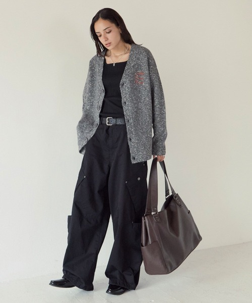 PBLIM(ページボーイリム)の「《UNISEX》フラワーシシュウカーディガン(カーディガン/ボレロ・レディース・グリーン/グレー・FREE)」の9枚目の写真