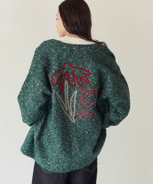 PBLIM(ページボーイリム)の「《UNISEX》フラワーシシュウカーディガン(カーディガン/ボレロ・レディース・グリーン/グレー・FREE)」の19枚目の写真