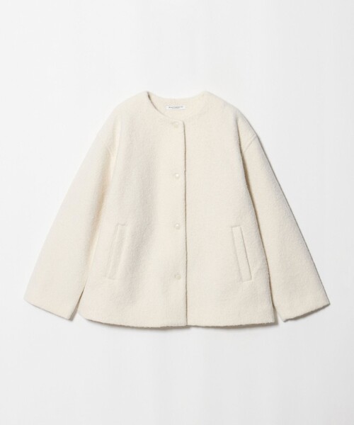 BEAUTY&YOUTH UNITED ARROWS(ビューティーアンドユースユナイテッドアローズ)の「ブークレ ノーカラーブルゾン(ブルゾン・レディース・ダークグレー/グレー系/オフホワイト・M/XS/S)」の2枚目の写真