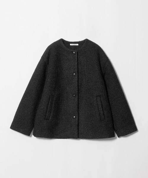 BEAUTY&YOUTH UNITED ARROWS(ビューティーアンドユースユナイテッドアローズ)の「ブークレ ノーカラーブルゾン(ブルゾン・レディース・ダークグレー/グレー系/オフホワイト・M/XS/S)」の3枚目の写真