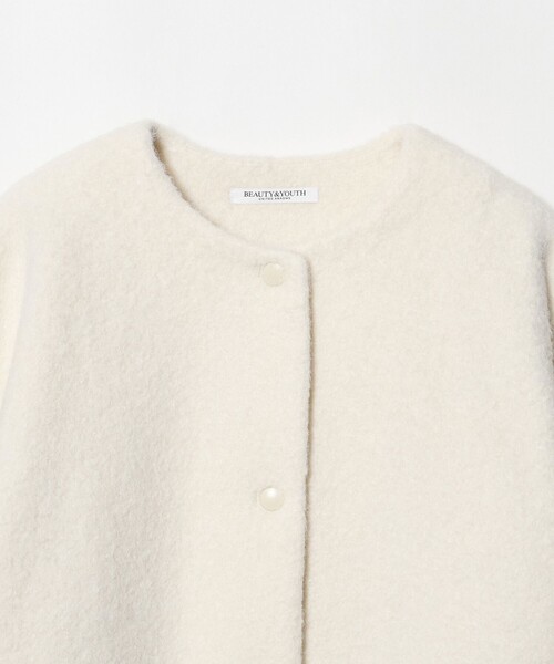 BEAUTY&YOUTH UNITED ARROWS(ビューティーアンドユースユナイテッドアローズ)の「ブークレ ノーカラーブルゾン(ブルゾン・レディース・ダークグレー/グレー系/オフホワイト・M/XS/S)」の7枚目の写真