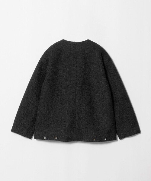BEAUTY&YOUTH UNITED ARROWS(ビューティーアンドユースユナイテッドアローズ)の「ブークレ ノーカラーブルゾン(ブルゾン・レディース・ダークグレー/グレー系/オフホワイト・M/XS/S)」の10枚目の写真