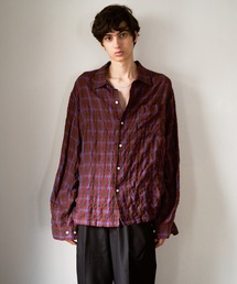 CAMPHOR WOOD（カンファーウッド）の「L/S SHIRRING CHECK SHIRT / シャーリング加工L/Sチェックシャツ（シャツ/ブラウス）」