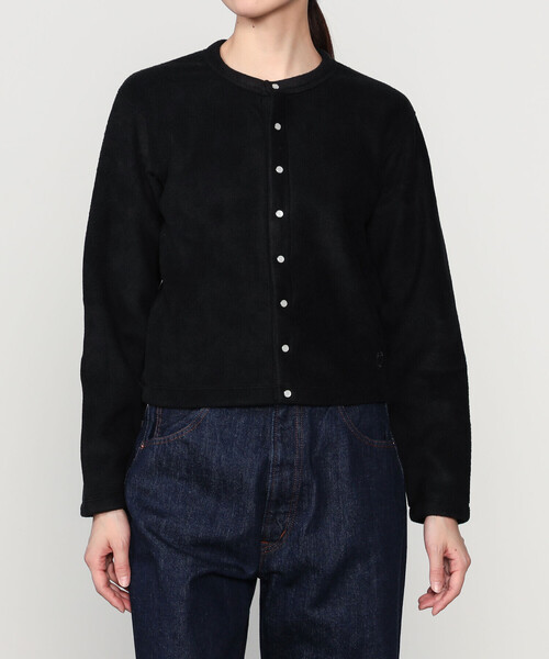 ORCIVAL(オーシバル)の「ORCIVAL | フリース クルーネックカーディガン WOMEN(カーディガン/ボレロ・レディース・ピンク系その他/グレー/グレイッシュベージュ/ブラック・2/1)」の2枚目の写真