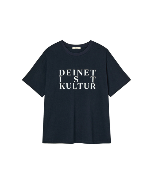 DEINET(ダイニット)の「BI GRAPHIC OVERSIZED T-SHIRT IN NAVY(Tシャツ/カットソー・レディース・その他・FREE)」の2枚目の写真