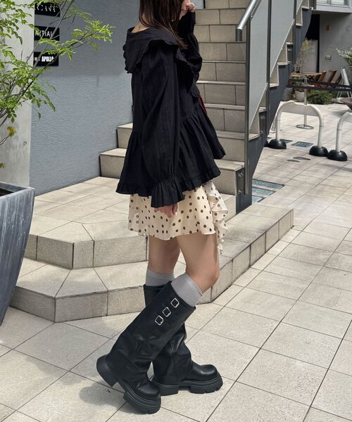 CIAOPANIC（チャオパニック）の「2サイズBIGカラーVネックブラウス/チュニック（シャツ/ブラウス・レディース・ブラック系その他/ブラウン系その他/ホワイト/ブラック/ホワイト系その他/ブラウン・1/0）」の22枚目の写真