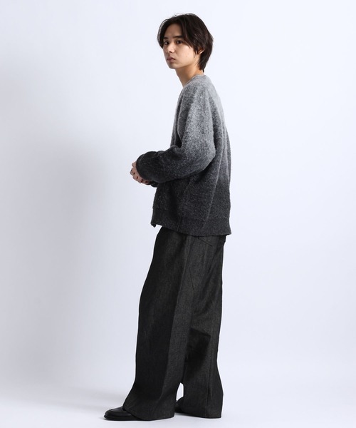 RAGEBLUE(レイジブルー)の「GRADIENT BRUSHED KNIT CARDIGAN/グラデーション起毛ニットカーディガン(カーディガン/ボレロ・メンズ・グレー/ブラック/ブラウン・LARGE/MEDIUM)」の6枚目の写真