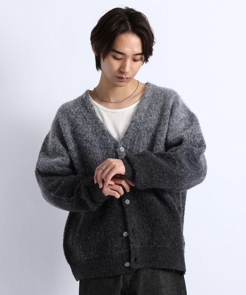 RAGEBLUE(レイジブルー)の「GRADIENT BRUSHED KNIT CARDIGAN/グラデーション起毛ニットカーディガン(カーディガン/ボレロ・メンズ・グレー/ブラック/ブラウン・LARGE/MEDIUM)」の11枚目の写真