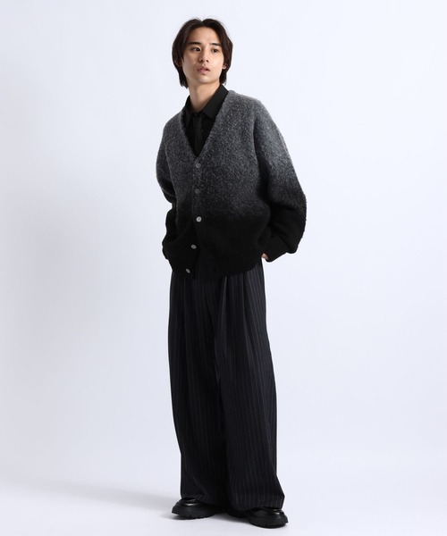 RAGEBLUE(レイジブルー)の「GRADIENT BRUSHED KNIT CARDIGAN/グラデーション起毛ニットカーディガン(カーディガン/ボレロ・メンズ・グレー/ブラック/ブラウン・LARGE/MEDIUM)」の12枚目の写真
