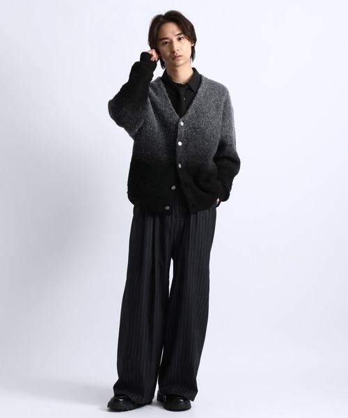RAGEBLUE(レイジブルー)の「GRADIENT BRUSHED KNIT CARDIGAN/グラデーション起毛ニットカーディガン(カーディガン/ボレロ・メンズ・グレー/ブラック/ブラウン・LARGE/MEDIUM)」の14枚目の写真