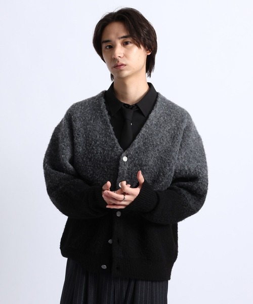 RAGEBLUE(レイジブルー)の「GRADIENT BRUSHED KNIT CARDIGAN/グラデーション起毛ニットカーディガン(カーディガン/ボレロ・メンズ・グレー/ブラック/ブラウン・LARGE/MEDIUM)」の15枚目の写真