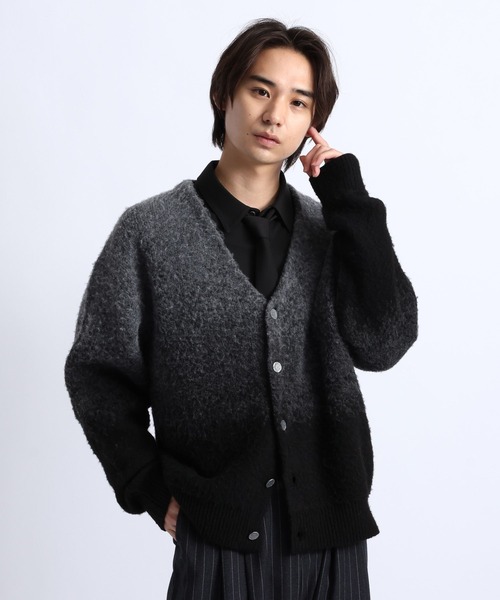 RAGEBLUE(レイジブルー)の「GRADIENT BRUSHED KNIT CARDIGAN/グラデーション起毛ニットカーディガン(カーディガン/ボレロ・メンズ・グレー/ブラック/ブラウン・LARGE/MEDIUM)」の16枚目の写真