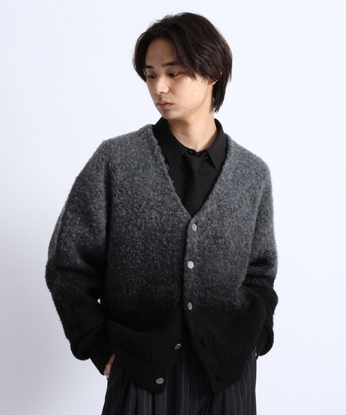 RAGEBLUE(レイジブルー)の「GRADIENT BRUSHED KNIT CARDIGAN/グラデーション起毛ニットカーディガン(カーディガン/ボレロ・メンズ・グレー/ブラック/ブラウン・LARGE/MEDIUM)」の18枚目の写真