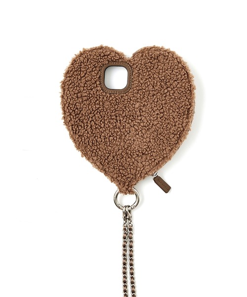 ProMax】ajew fluffy dress HEART case shoulder（スマホケース/カバー