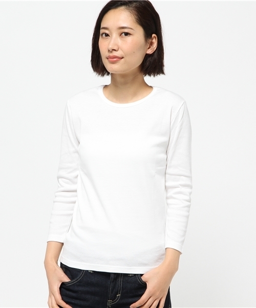 BEAMS LIGHTS Women's(ビームスライツ ウィメンズ)の「BEAMS LIGHTS×CHANTECLAIR / 天竺ロングスリーブ Tシャツ(Tシャツ/カットソー・レディース・ホワイト/ブラック/その他1・ONE SIZE)」の2枚目の写真