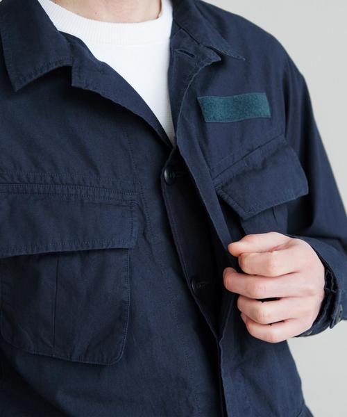 green label relaxing（グリーンレーベルリラクシング）の「BC MINI/RIP ファティーグジャケット◆（ミリタリージャケット・メンズ・ネイビー/オリーブ・LARGE/MEDIUM/SMALL）」の7枚目の写真