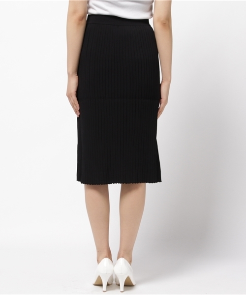 Droite lautreamont（ドロワットロートレアモン）の「ニットプリーツ見えスカート（スカート・レディース・ブラック/グリーン/ベージュ・M/L）」の11枚目の写真