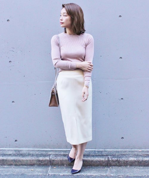 FIGARO PARIS スカート　タイトスカート FIGARO Paris（フィガロパリ）の「《追加》ミディ丈前スリット