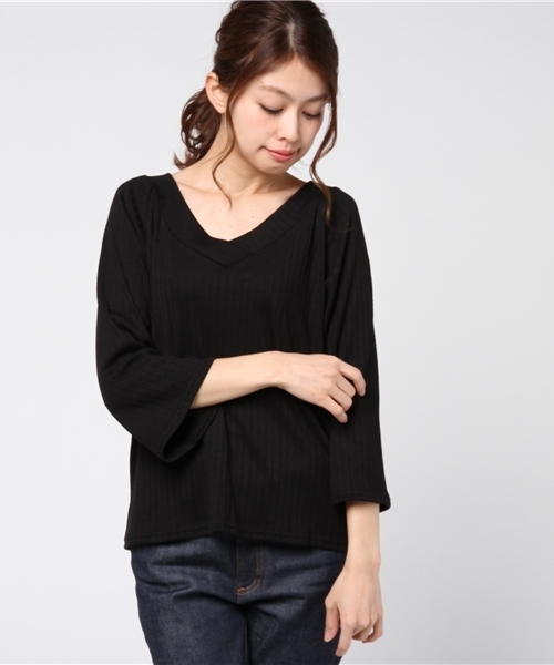 VENCEEXCHANGE（ヴァンスエクスチェンジ）の「バックストラッピープルオーバー                  （Tシャツ/カットソー・レディース・レッド/オフホワイト/ブラック/イエロー・MEDIUM）」の15枚目の写真