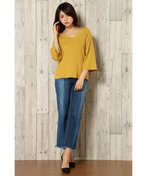 VENCEEXCHANGE（ヴァンスエクスチェンジ）の「バックストラッピープルオーバー                  （Tシャツ/カットソー・レディース・レッド/オフホワイト/ブラック/イエロー・MEDIUM）」の17枚目の写真