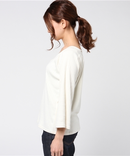 VENCEEXCHANGE（ヴァンスエクスチェンジ）の「バックストラッピープルオーバー                  （Tシャツ/カットソー・レディース・レッド/オフホワイト/ブラック/イエロー・MEDIUM）」の6枚目の写真